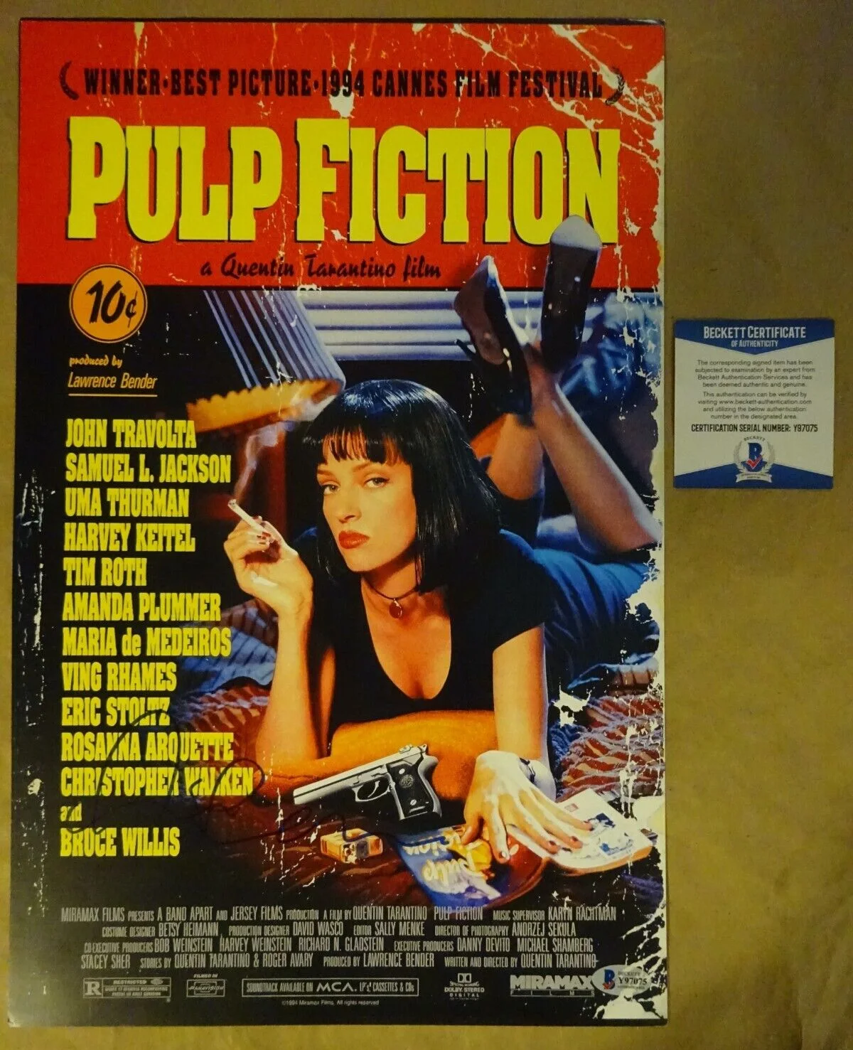 Amanda Plummer — Signed Amanda Plummer Autographed 11"x17" Pulp Fiction Photo Beckett BAS COA