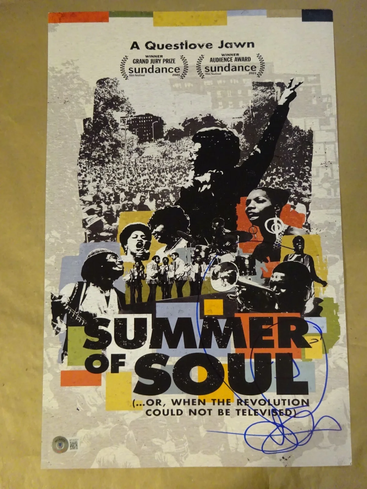 Questlove — Signed Questlove Autographed Summer of Soul 11"x17" Photo Beckett BAS COA