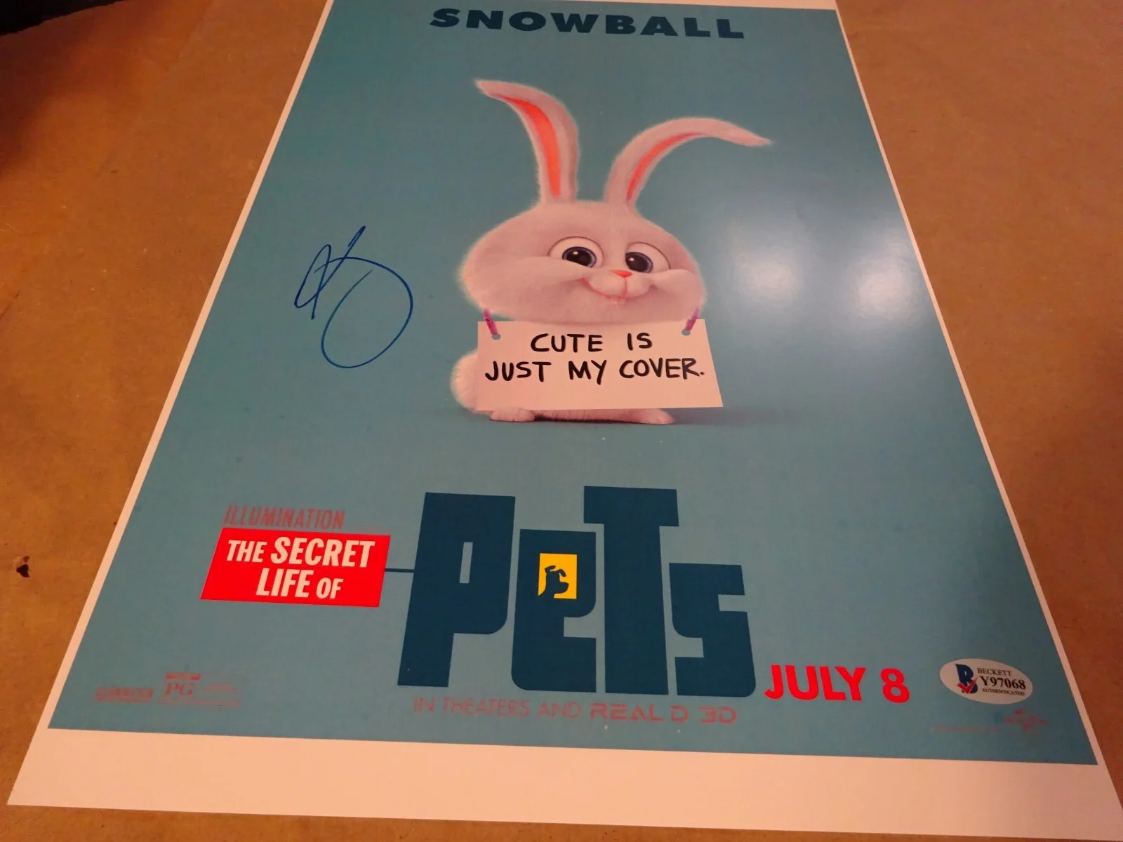 Kevin Hart — Signed Kevin Hart Autographed 11"x17" Secret Life Of Pets Photo Beckett BAS COA, изображение 3