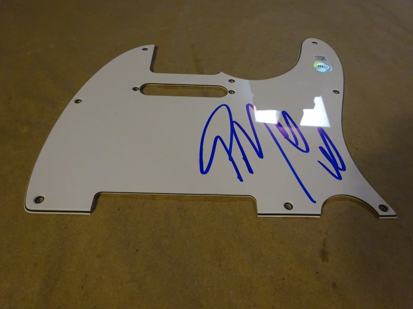 Signed Post Malone Autographed Guitar Pick Guard Beckett BAS COA, image 2