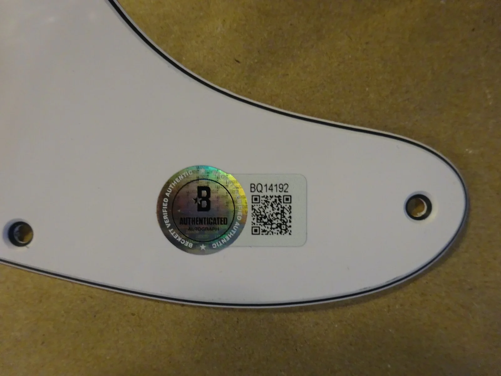 Signed Post Malone Autographed Guitar Pick Guard Beckett BAS COA, image 4