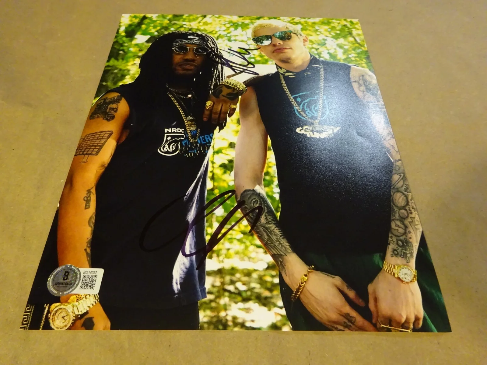 Pete Davidson, Chris Redd — Autographed Pete Davidson & Chris Redd Signed 8"x10" Photo SNL Beckett BAS COA, image 2