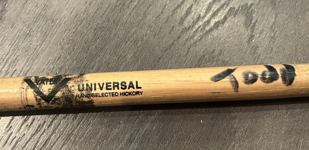 H2O Band Todd Friend Used Signed Drumstick. Vater RARE Vintage Hardcore NYHC, image 2