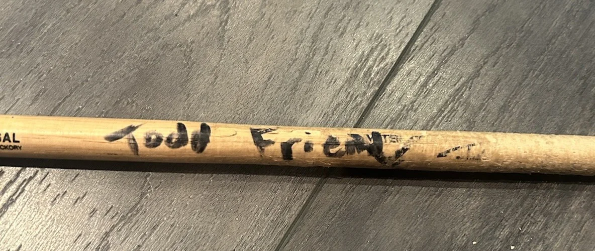 H2O Band Todd Friend Used Signed Drumstick. Vater RARE Vintage Hardcore NYHC, image 3