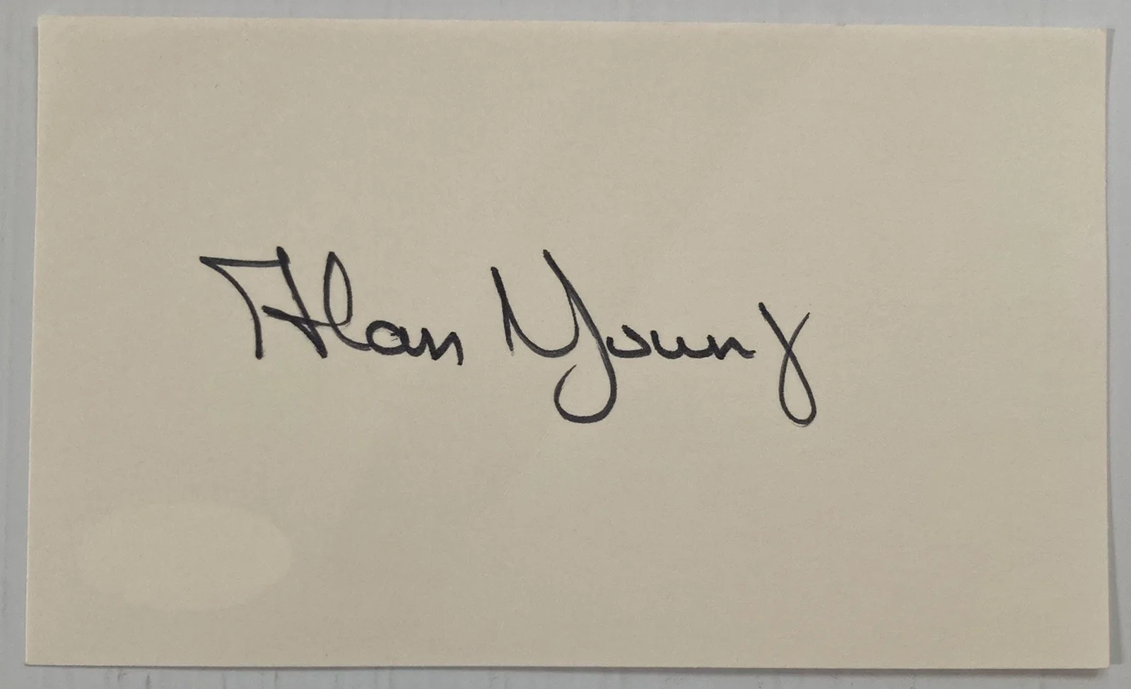 Alan Young — Mr Ed Scrooge McDuck Alan Young Signed Autograph 3x5 Index Card - JSA - FREE S&H, изображение 2