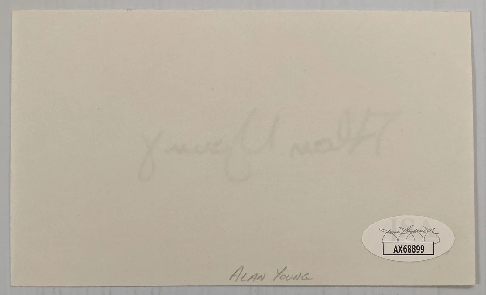 Alan Young — Mr Ed Scrooge McDuck Alan Young Signed Autograph 3x5 Index Card - JSA - FREE S&H, изображение 3