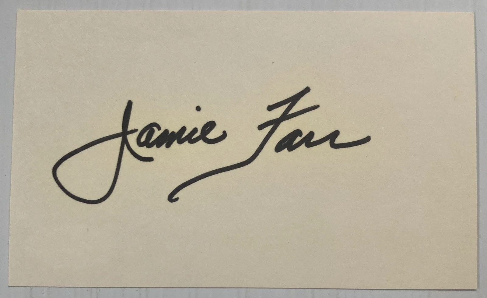 Jamie Farr — MASH Klinger Jamie Farr Signed Autograph 3x5 Index Card - JSA Cert - FREE S&H!, image 2