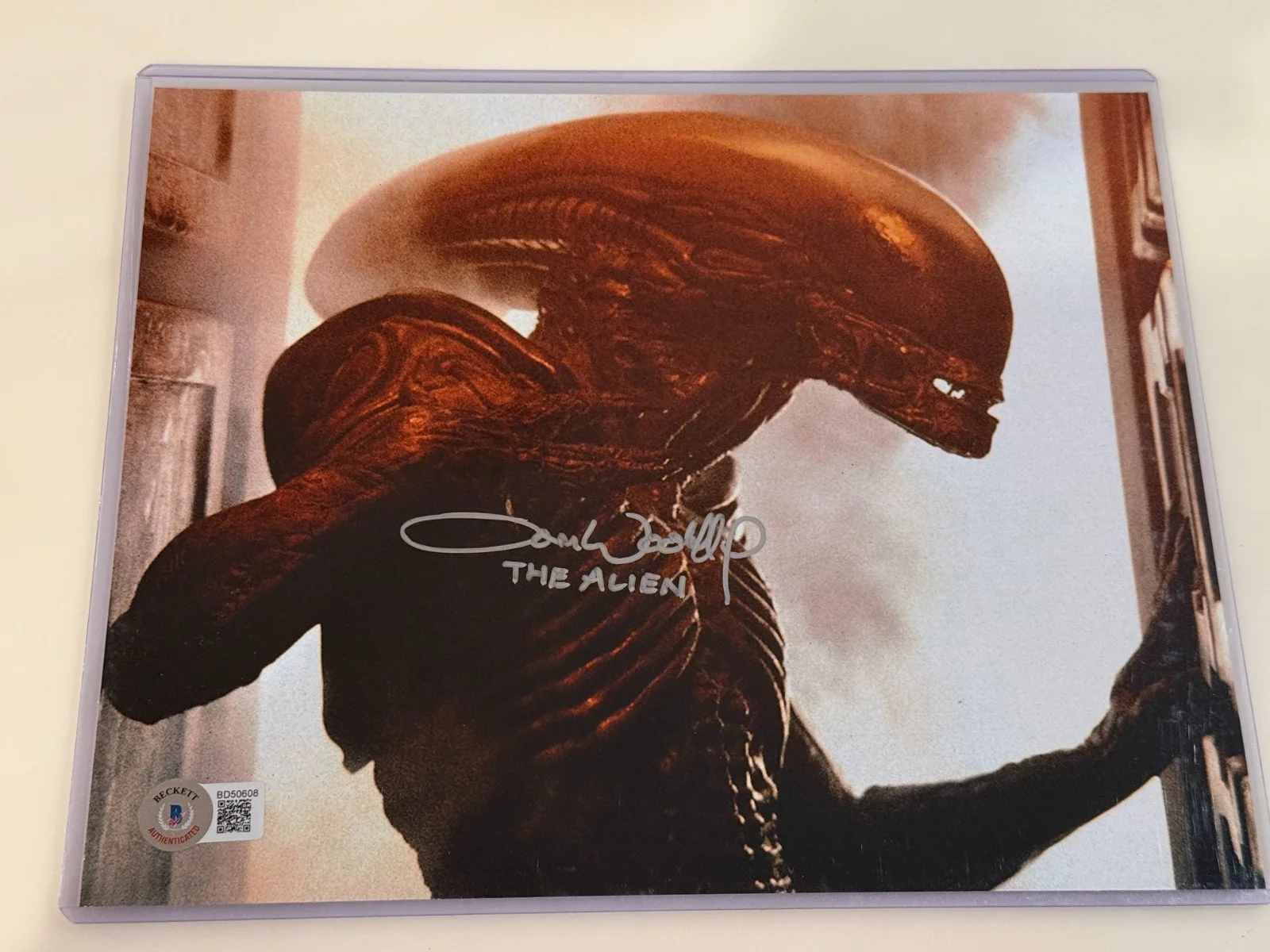 Tom Woodruff Jr — Tom Woodruff jr signed 8x10 Alien autographed photo beckett autograph