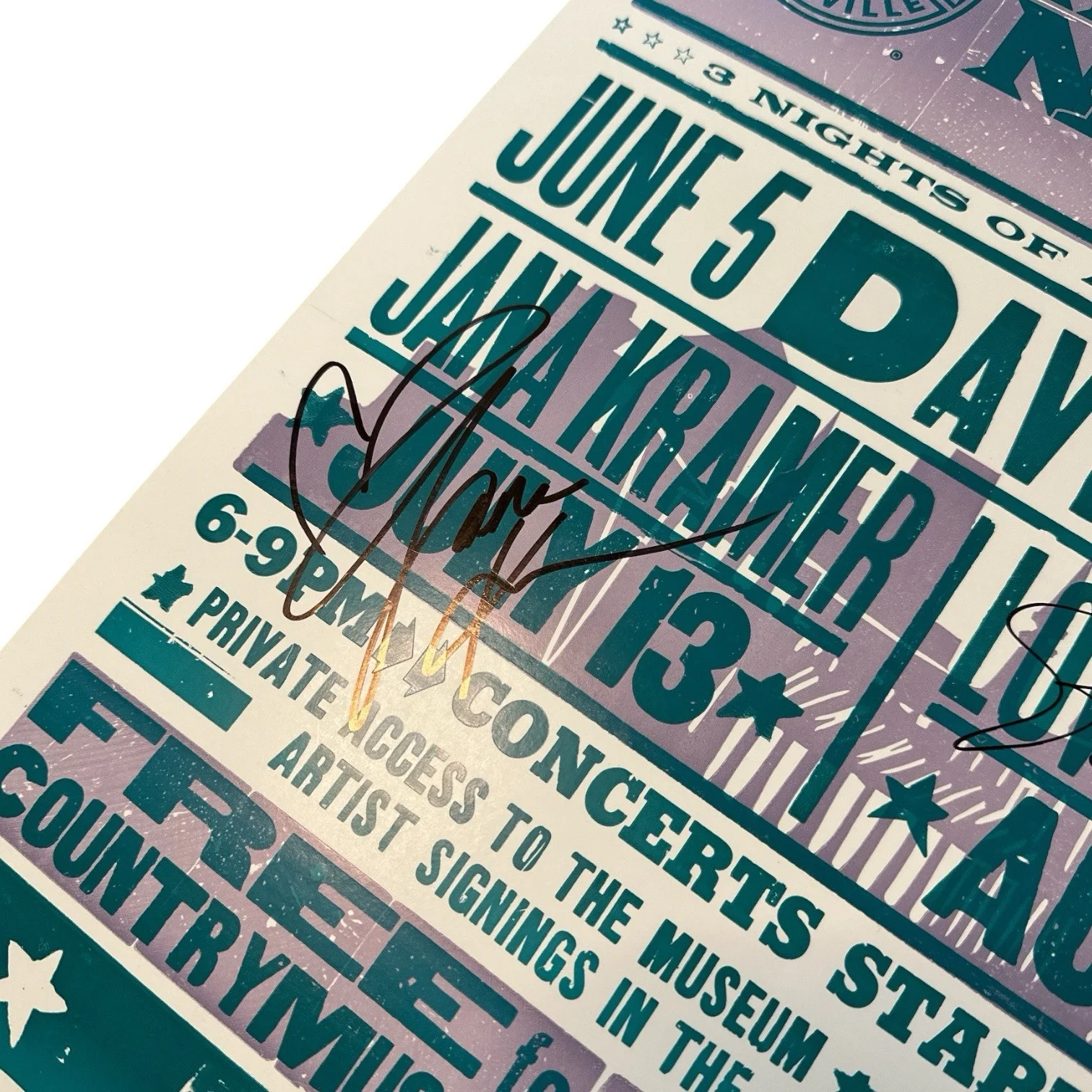 Jana Kramer, Love & Theft Autograph Signed 2012 Concert Hatch Show Print Poster, image 2