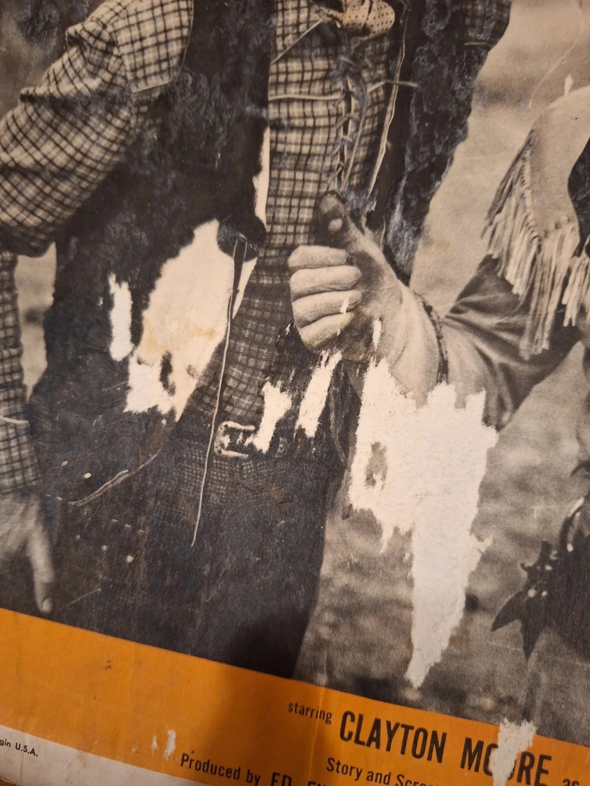 Orig. Signed Clayton Moore Buffalo Bill Tomahawk Territory Lobby Card (#13), изображение 4