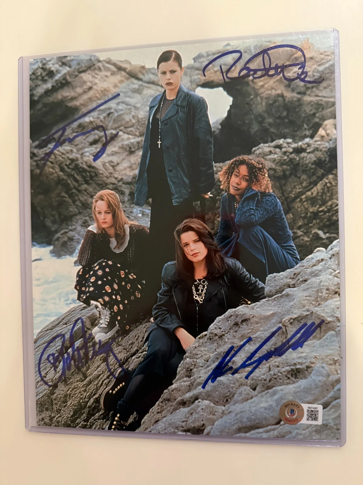 Neve Campbell, Fairuza Balk, Robin Tunney, Rachel True — The Craft 1996 cast signed 8x10 Neve Fairuza Robin Rachel autographed photo