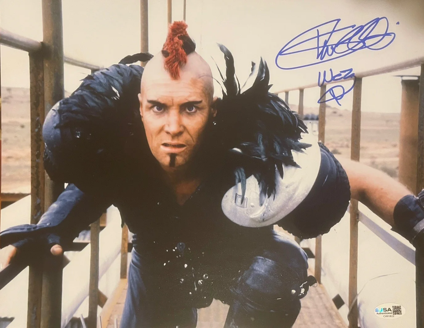 Vernon Wells — Vernon Wells “Wez” Autographed 11x14 Photo Mad Max JSA Certified
