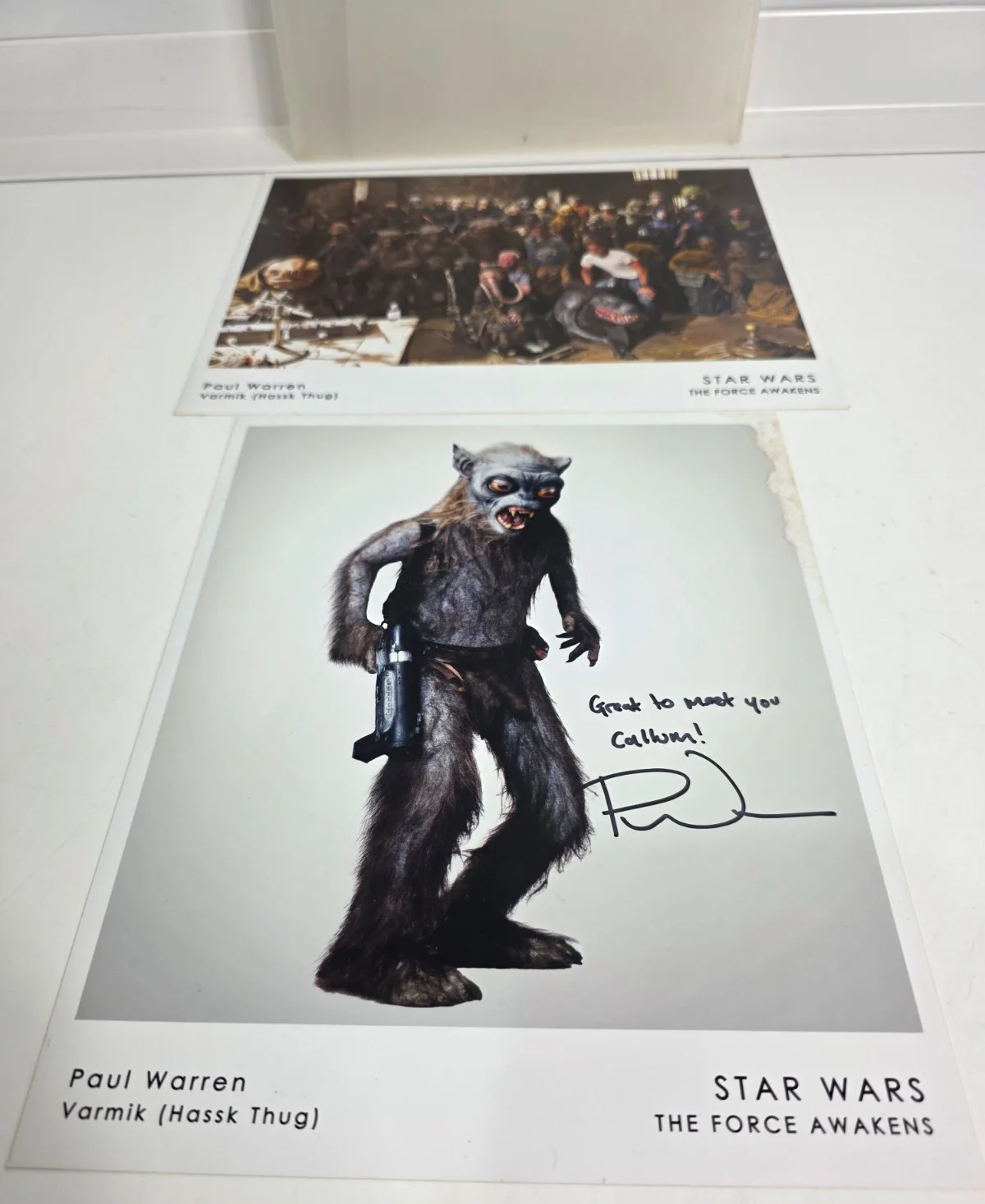 Paul Warren Signed Star Wars - The Force Awakens 2x Signed Pictures, изображение 5