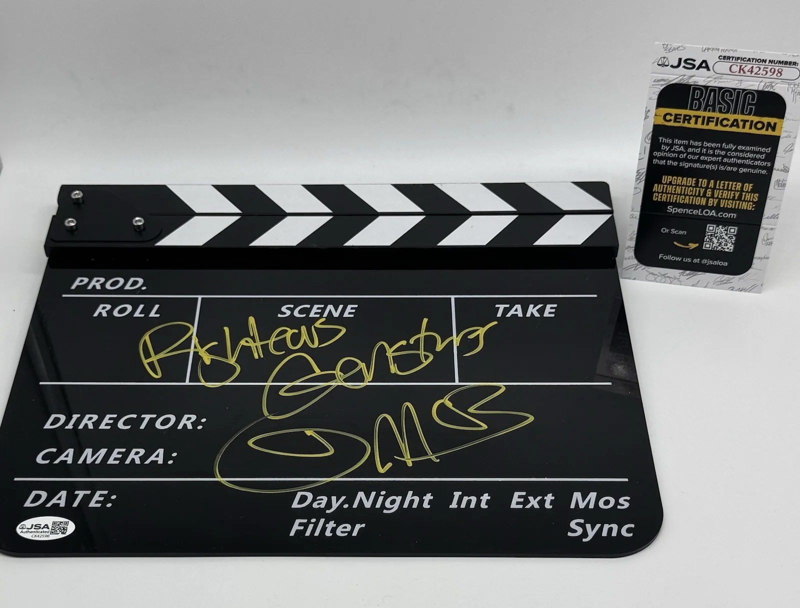 DANNY MCBRIDE — DANNY MCBRIDE SIGNED AUTOGRAPH RIGHTEOUS GEMSTONES CLAPBOARD +JSA COA CLAPPER, image 3