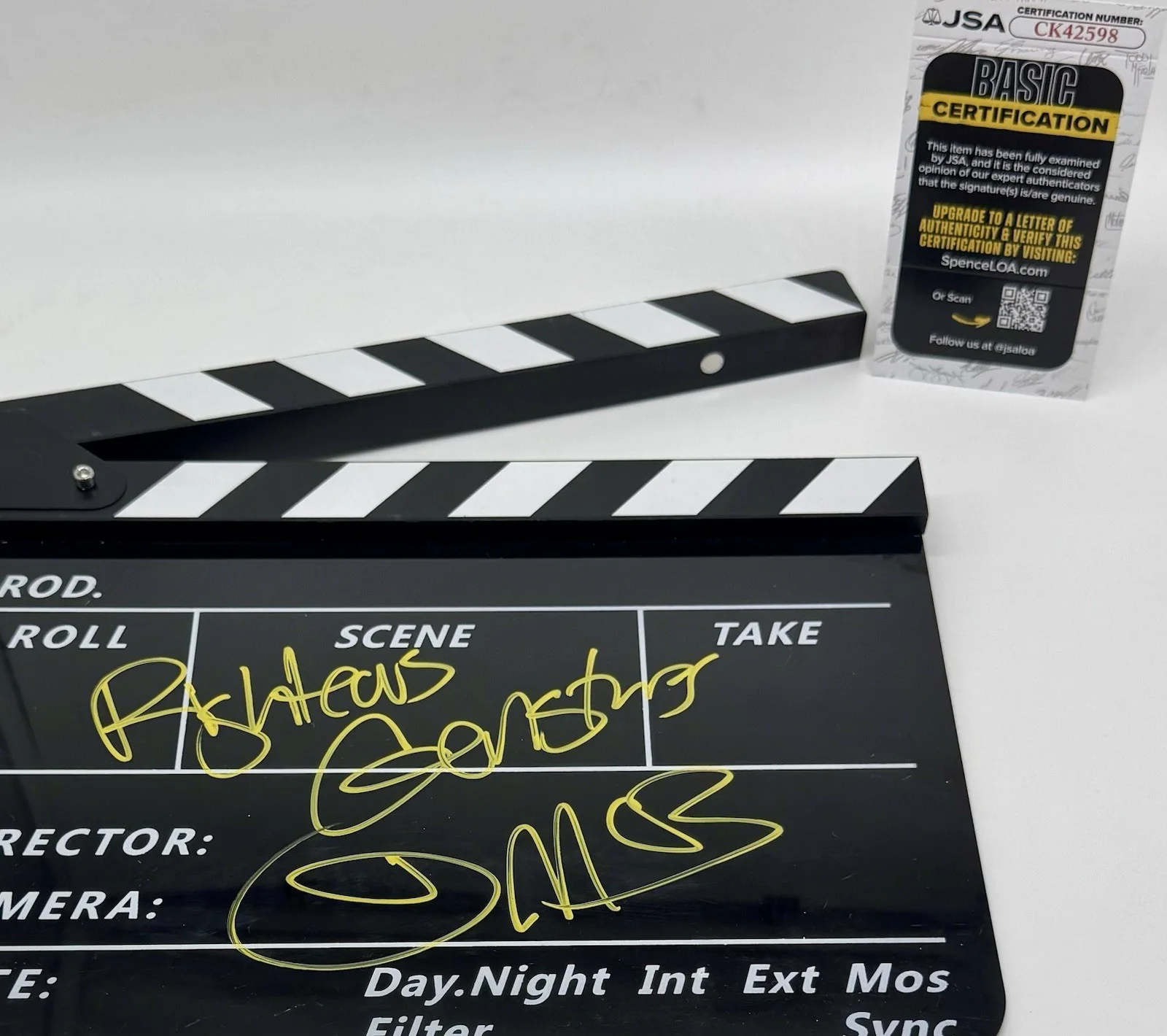 DANNY MCBRIDE — DANNY MCBRIDE SIGNED AUTOGRAPH RIGHTEOUS GEMSTONES CLAPBOARD +JSA COA CLAPPER, image 4