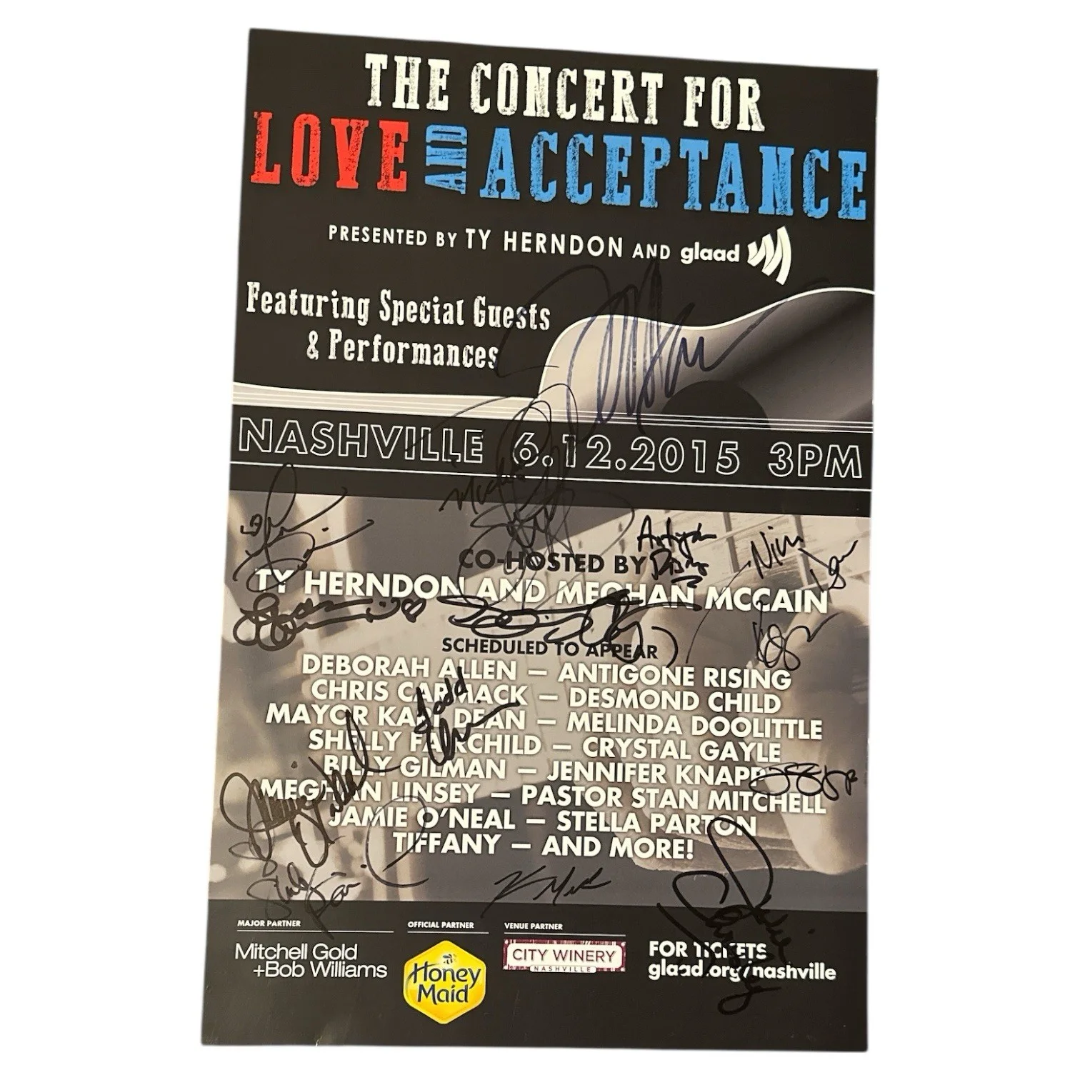 Chrisley Knows Best Cast — Julie & Todd Chrisley Signed Autograph 2015 Nashville LGBT Charity Poster! PROOF, изображение 2