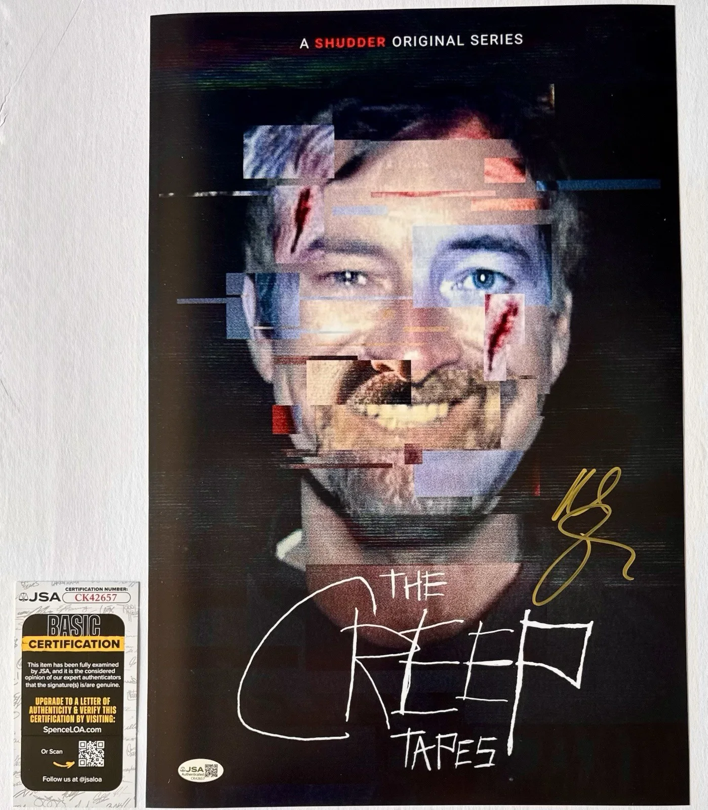 MARK DUPLASS — MARK DUPLASS HAND SIGNED AUTOGRAPH THE CREEP TAPES 12X18 POSTER PHOTO +JSA COA., изображение 2