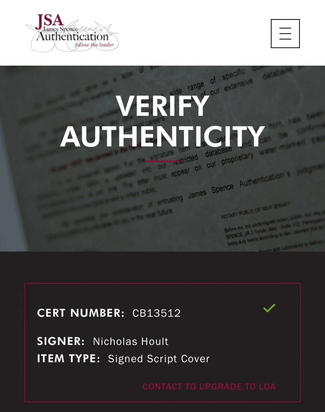 NICHOLAS HOULT — NICHOLAS HOULT Signed 2025 SUPERMAN LEGACY Full Script Lex Luthor w/ JSA COA, image 4