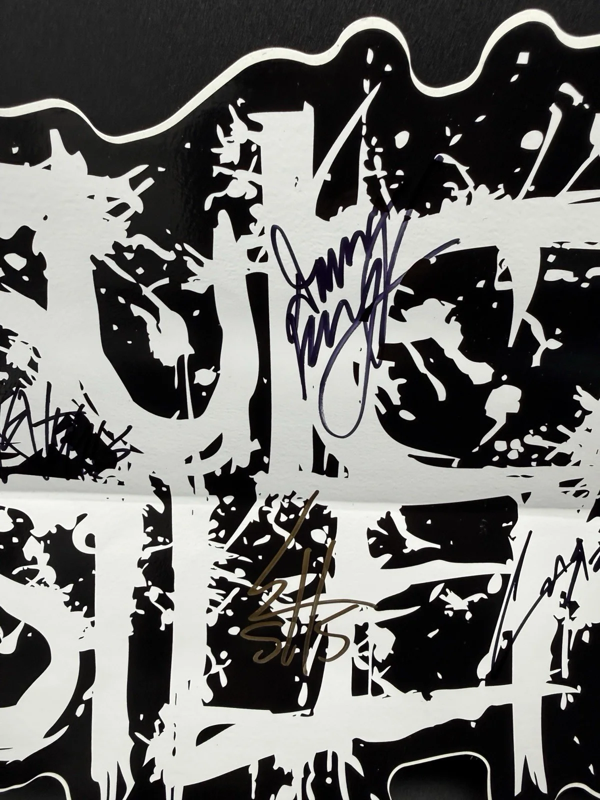 Suicide Silence Autographed 11x16 Concert Sticker All 5 Members Signed Rare!, изображение 3