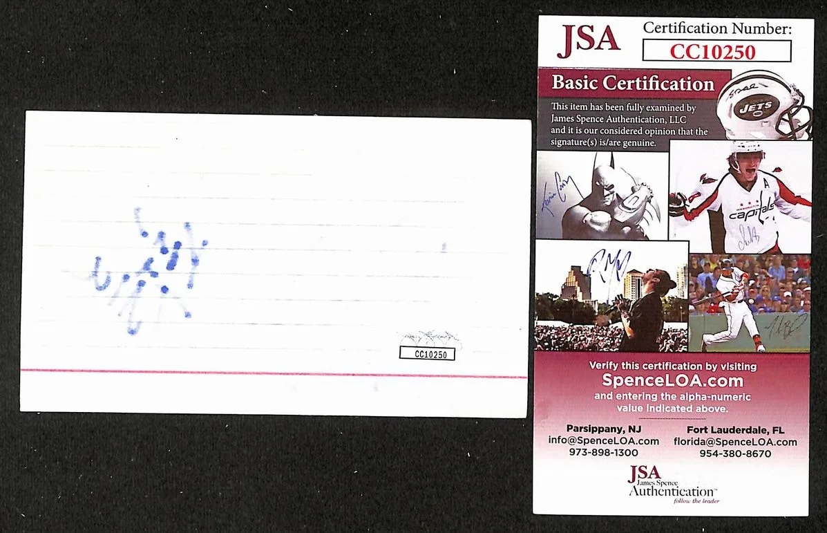 Penn Jillette Signed/Autographed 3x5 Index Card Penn & Teller JSA BA205509, изображение 2
