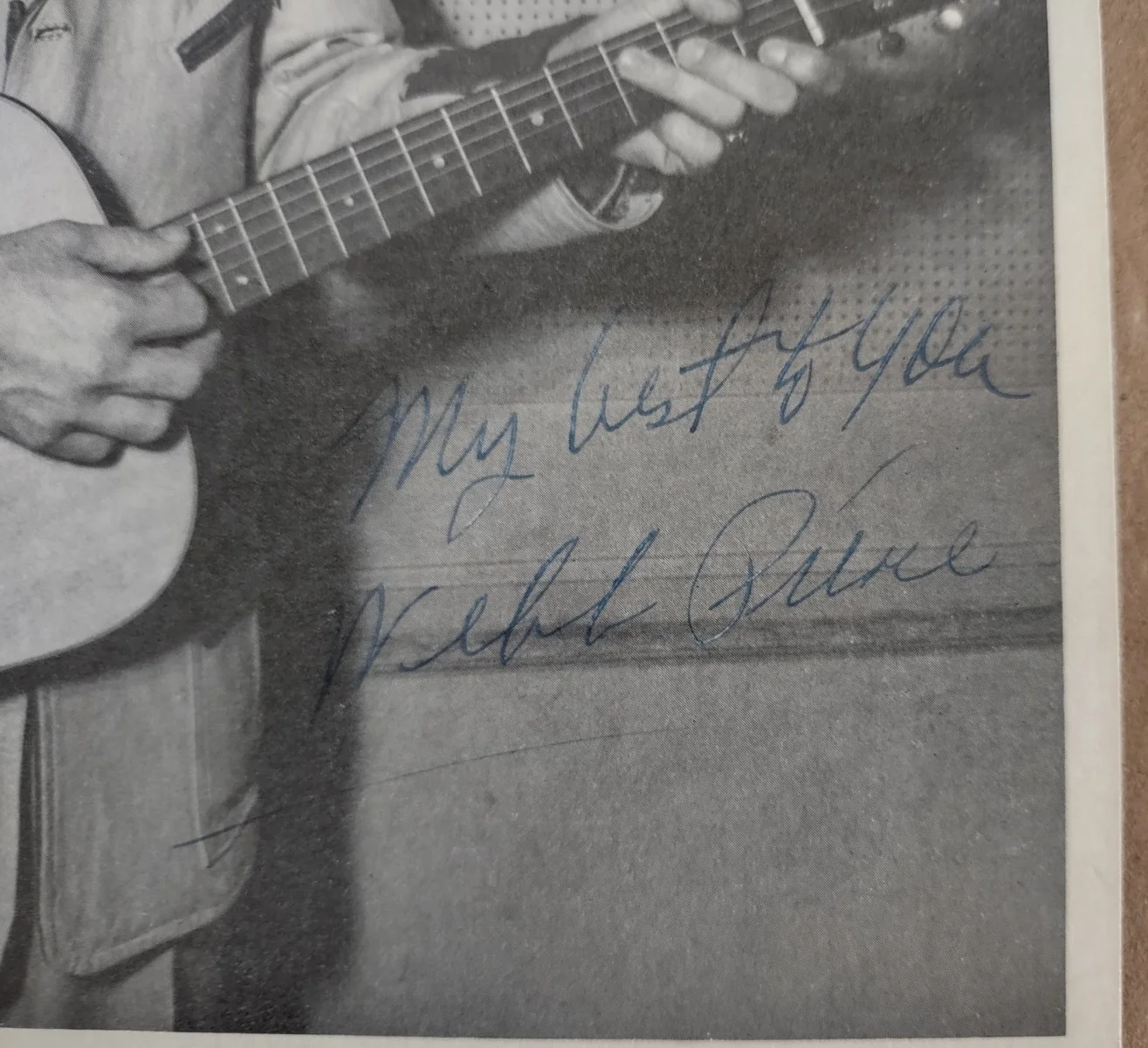 Webb Pierce- Signed Photograph 8" X 10" Lyrics on back, image 3