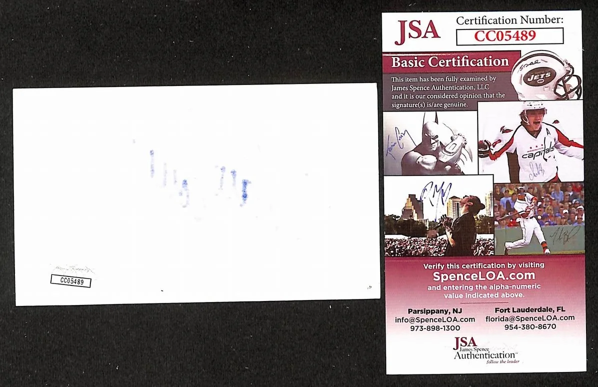 Matt Lauer Signed/Autographed 3x5 Index Card NBC News JSA BA205500, изображение 2
