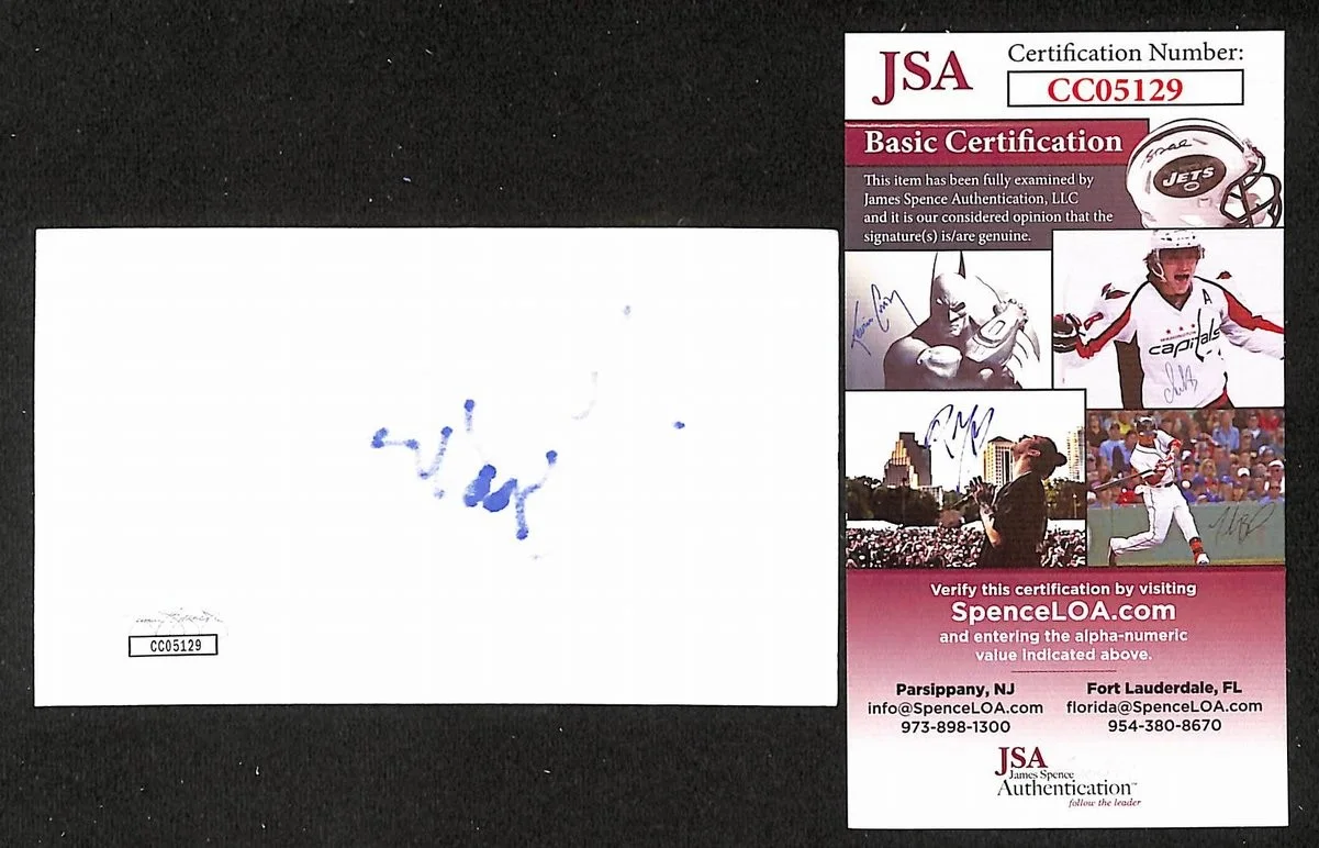 Tom Brokaw Signed/Autographed 3x5 Index Card Journalist JSA BA205484, image 2