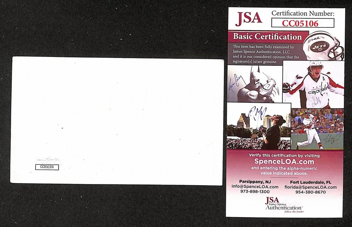 Red Buttons Signed/Autographed 3x5 Index Card Actor JSA BA205480, image 2