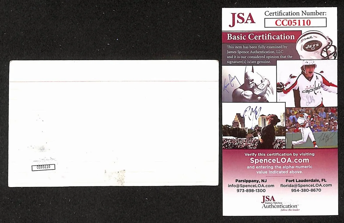 Lynn Redgrave Signed/Autographed 3x5 Index Card Actress JSA BA205481, image 2