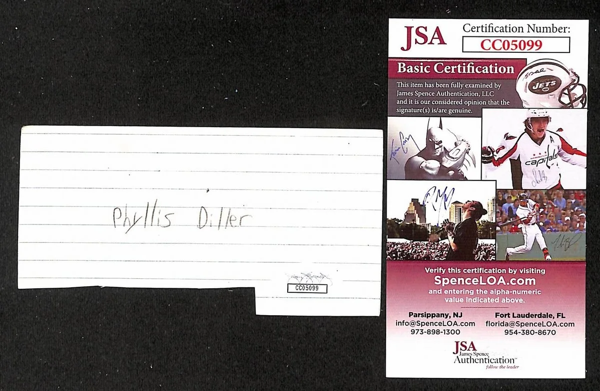 Phyllis Diller Signed/Autographed Cut Signature Comedian JSA BA205479, изображение 2