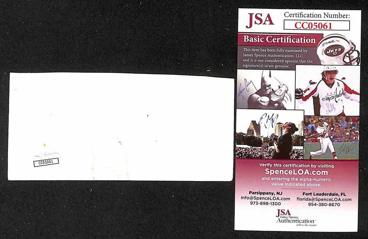 Steve Allen Signed/Autographed Cut Signature Comedian JSA BA205471, изображение 2