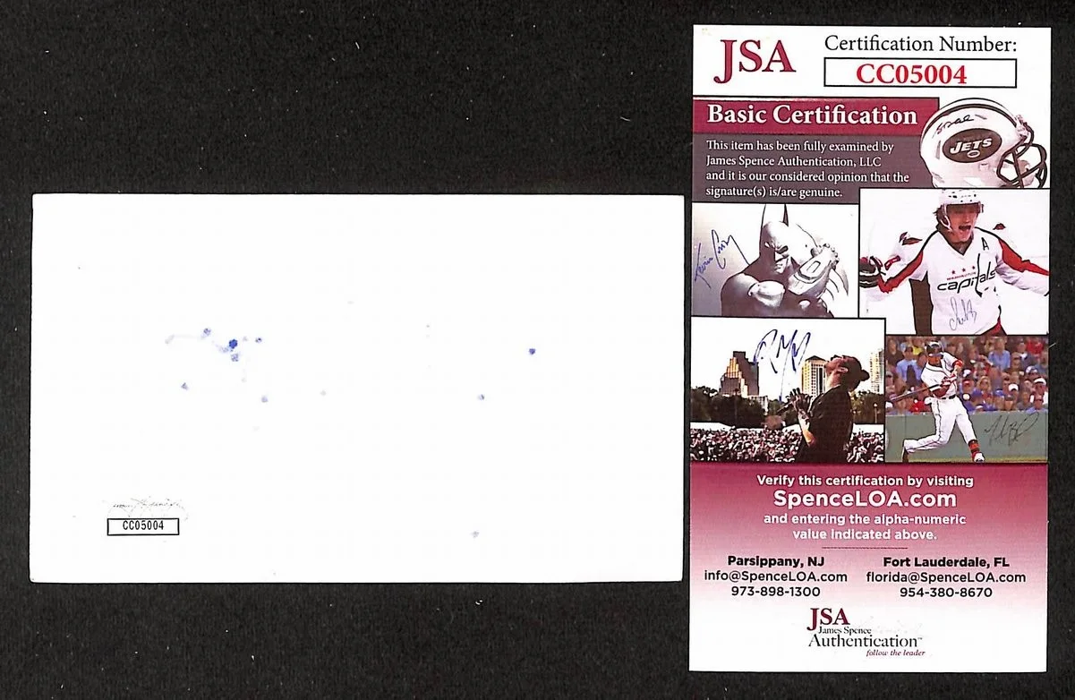 Joan Rivers Signed/Autographed 3x5 Index Card Comedian JSA BA205466, изображение 2