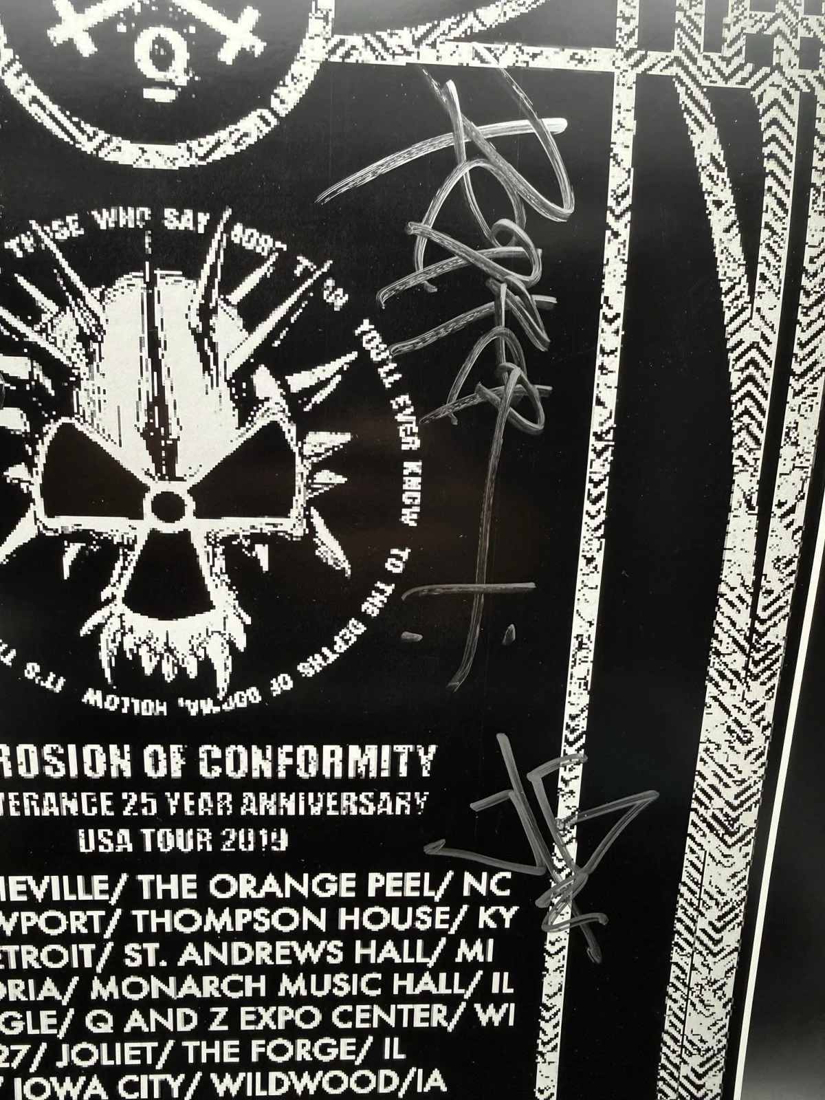 Corrosion Of Conformity Signed Autographed 12x18 Tour Poster 25 Year 2019 Rare!, изображение 3