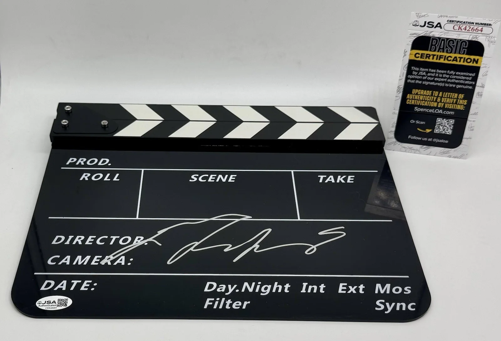 MEL GIBSON — MEL GIBSON HAND SIGNED AUTOGRAPH CLAPBOARD +JSA COA DIRECTOR CLAPPER BRAVEHEART, image 2