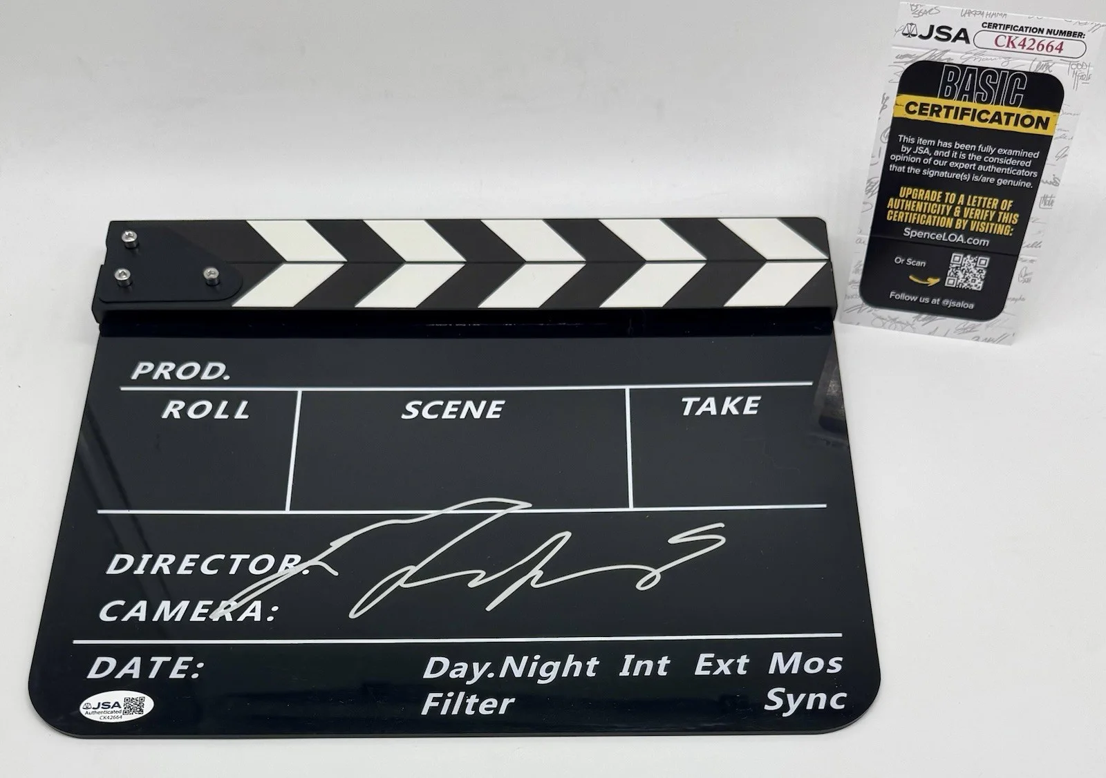 MEL GIBSON — MEL GIBSON HAND SIGNED AUTOGRAPH CLAPBOARD +JSA COA DIRECTOR CLAPPER BRAVEHEART, image 4