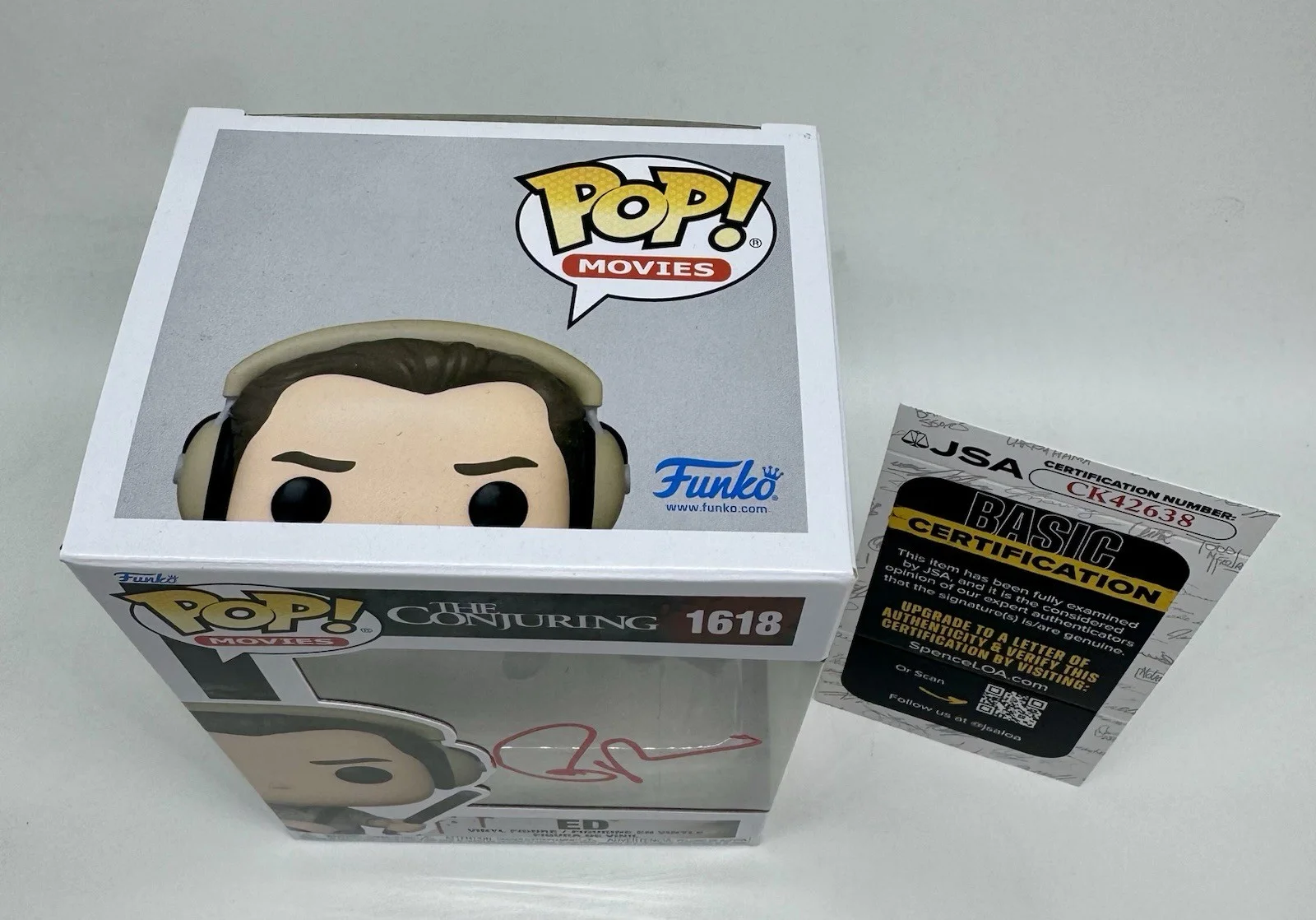 PATRICK WILSON — PATRICK WILSON HAND SIGNED AUTOGRAPH "ED" THE CONJOURING FUNKO POP + JSA COA, image 2