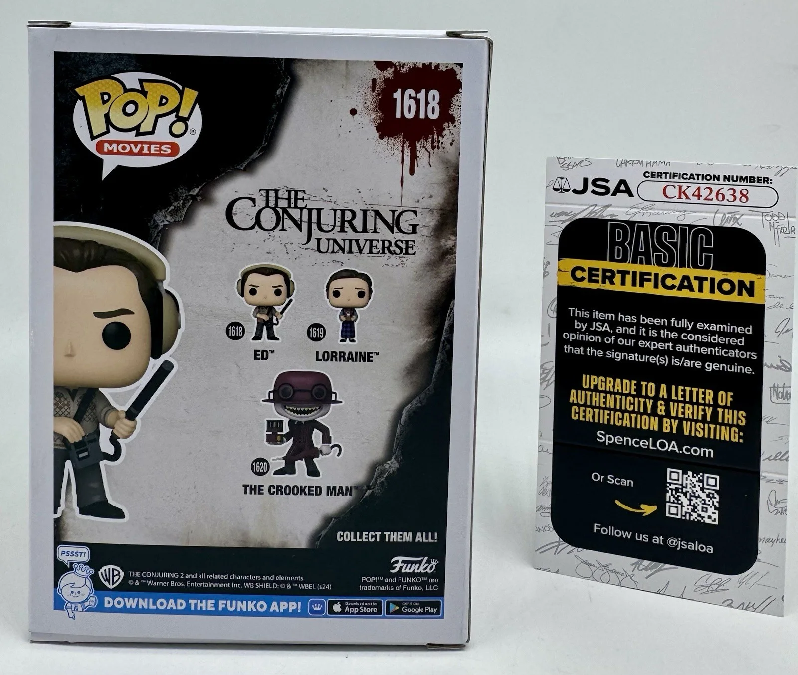 PATRICK WILSON — PATRICK WILSON HAND SIGNED AUTOGRAPH "ED" THE CONJOURING FUNKO POP + JSA COA, image 4