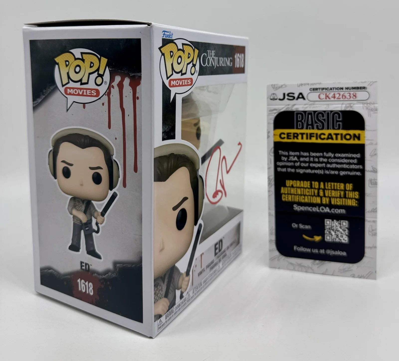 PATRICK WILSON — PATRICK WILSON HAND SIGNED AUTOGRAPH "ED" THE CONJOURING FUNKO POP + JSA COA, image 5