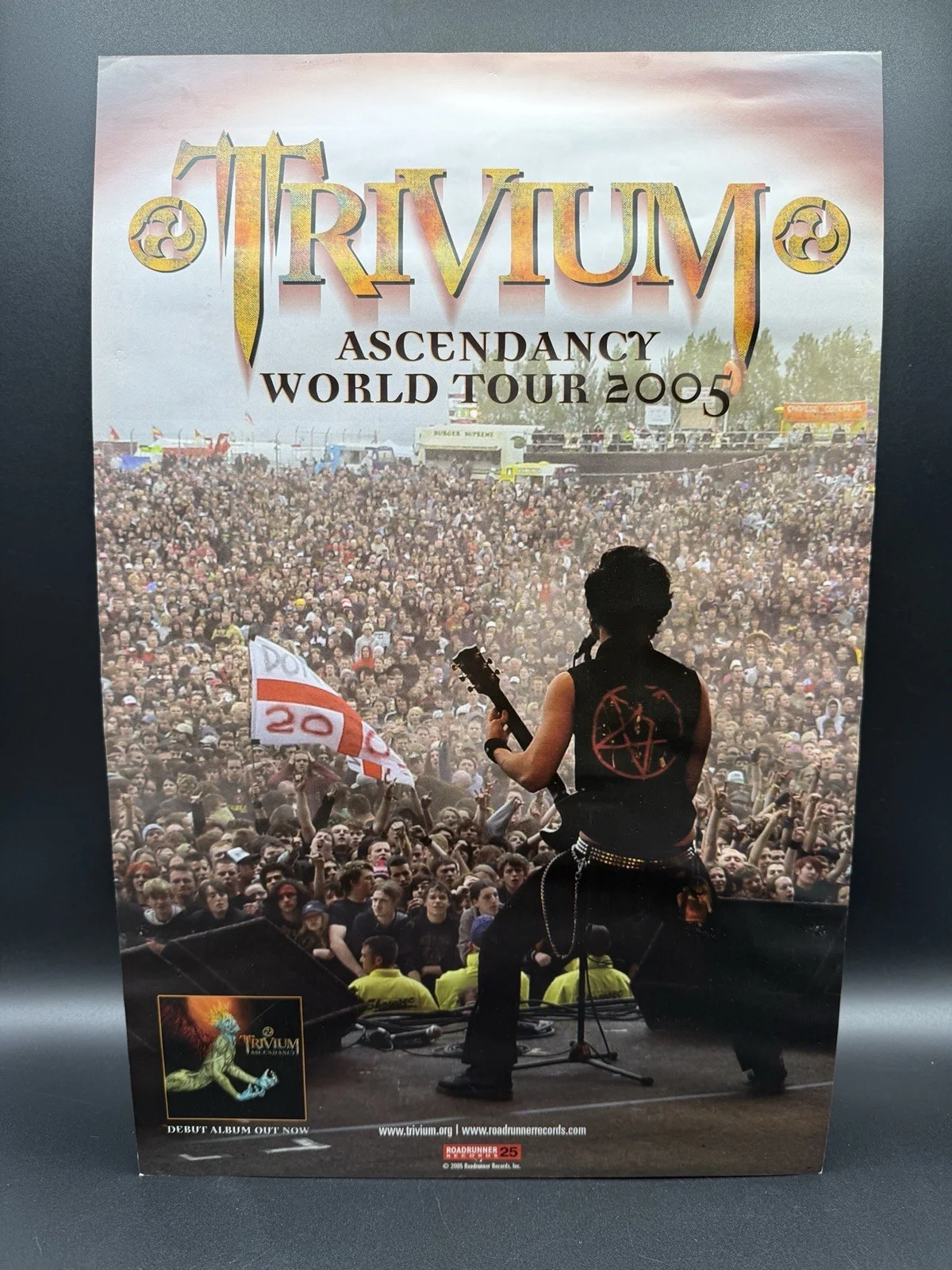 Trivium Signed Autographed 11x17 Ascendancy World Tour Poster 2005 Kerrang! Rare, изображение 2