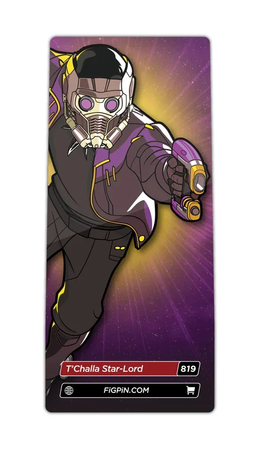 FiGPiN T'Challa Star-Lord (0819) Marvel Studios What If? 3-Inch Enamel Pin, изображение 2