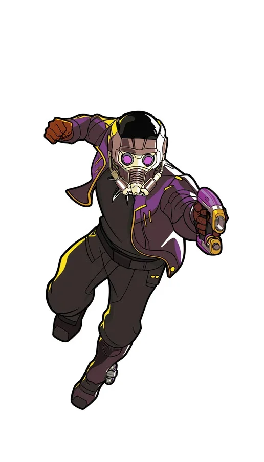 FiGPiN T'Challa Star-Lord (0819) Marvel Studios What If? 3-Inch Enamel Pin, изображение 4