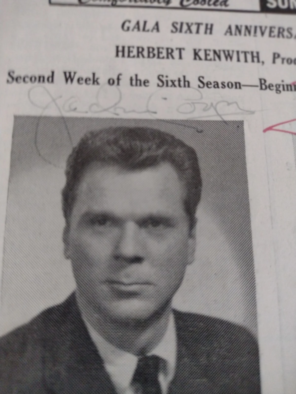 Pair Autographed Programs Jackie Cooper Fran Warren Ozzie Nelson Shirley Lloyd, image 3