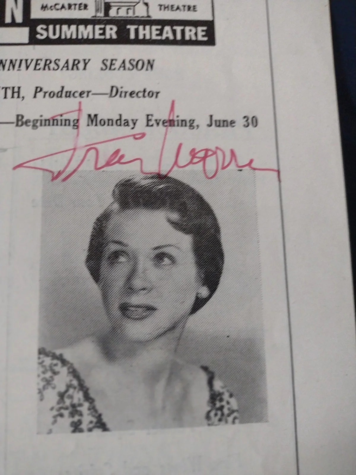 Pair Autographed Programs Jackie Cooper Fran Warren Ozzie Nelson Shirley Lloyd, image 4