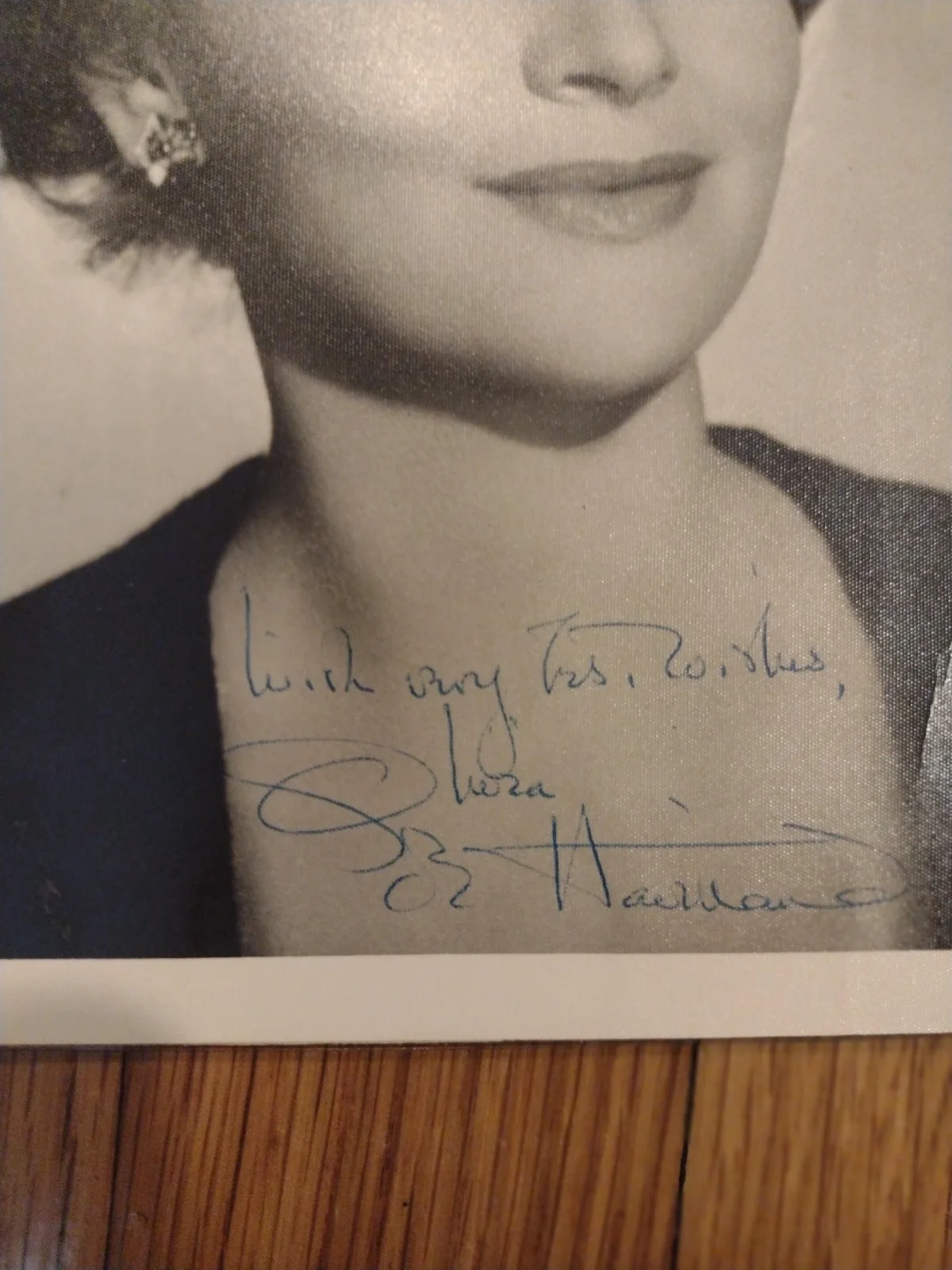 Autographed 5x7 Photo Olivia de Havilland Gone With The Wind Actress Signed, изображение 2