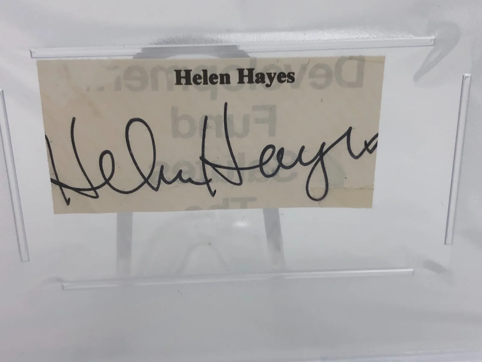 HELEN HAYES — HELEN HAYES PSA AUTO Authentic Signed Card FIRST LADY of AMERICAN THEATRE - EGOT, изображение 3