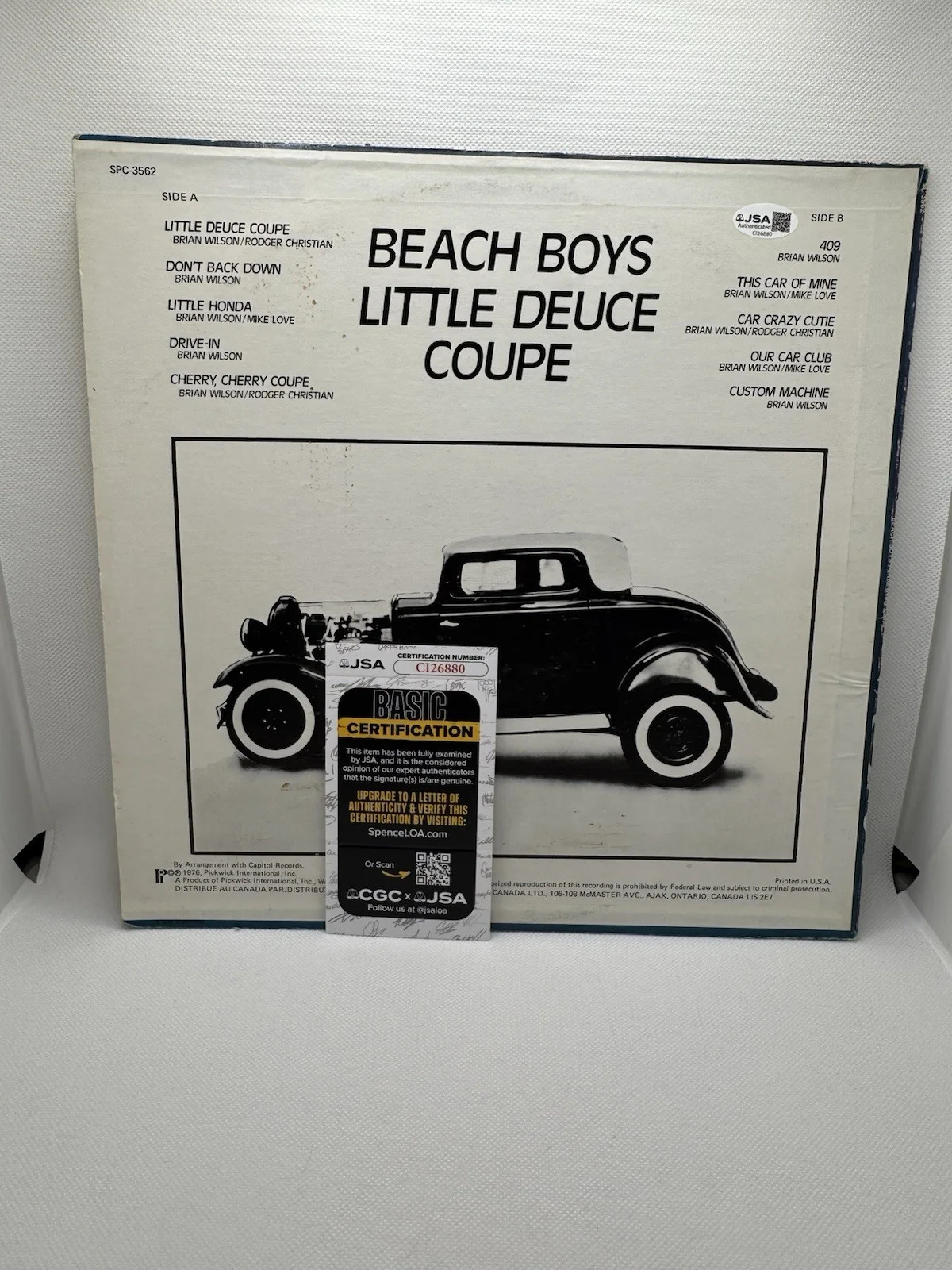 MIKE LOVE SIGNED VINYL LITTLE DEUCE COUPE BEACH BOYS AUTOGRAPH JSA COA RECORD, изображение 5