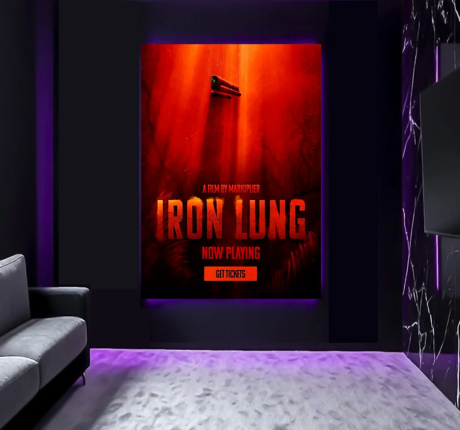 Large A0 A1 A2 A3 A4 Iron Lung Markiplier YouTube Horror Movie Wall Art Poster, image 4