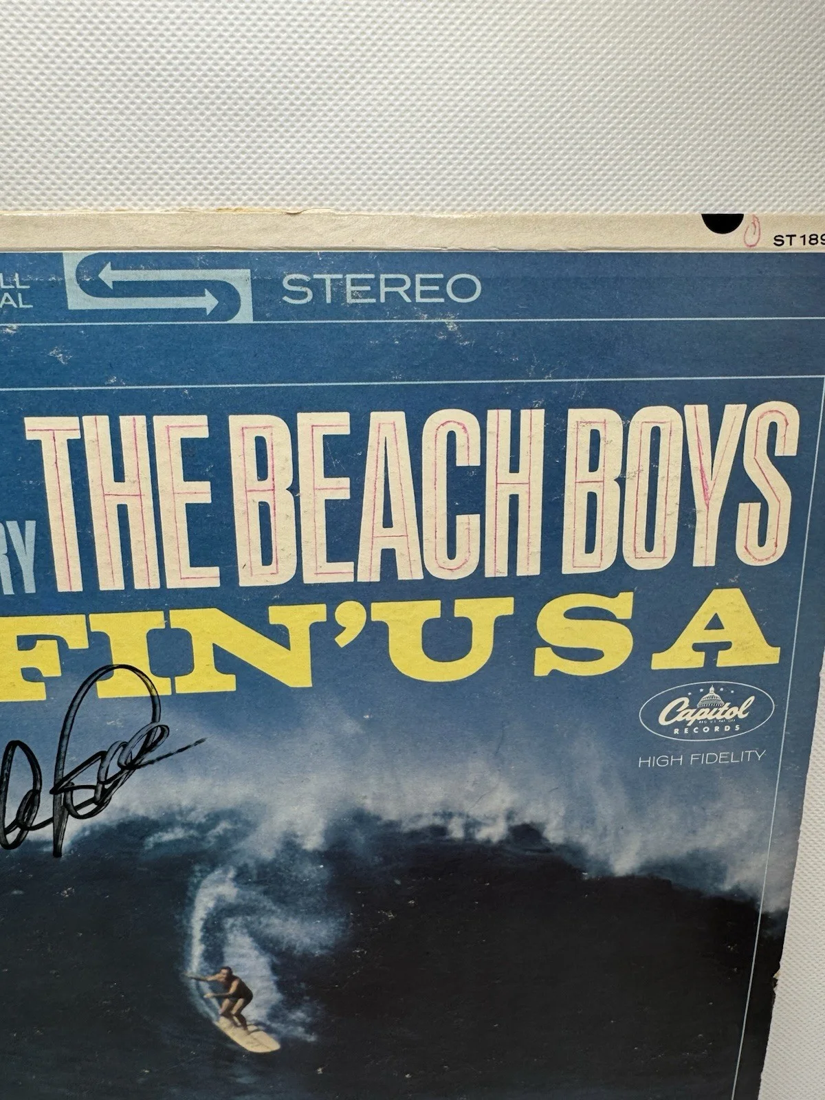 MIKE LOVE SIGNED VINYL SURFIN' USA BEACH BOYS AUTOGRAPH JSA COA RECORD READ DESC, изображение 2