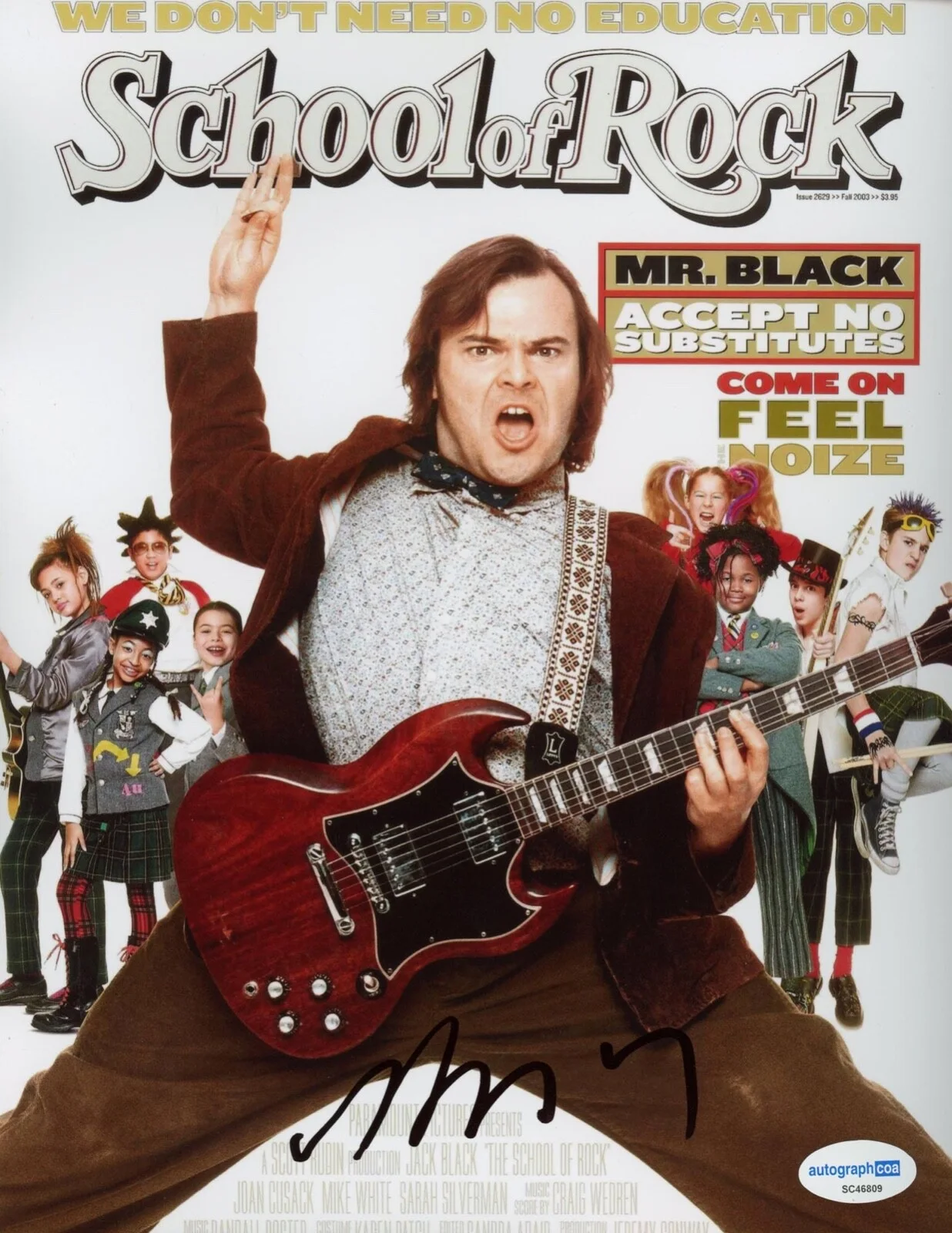 RICHARD LINKLATER — Richard Linklater signed "SCHOOL OF ROCK" 8x10 Photo DIRECTOR Hit man ACOA COA, изображение 2