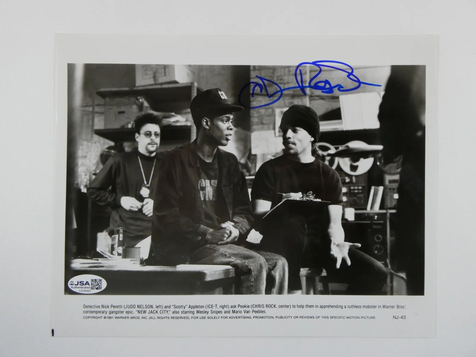 Chris Rock — Chris Rock Signed 8x10 Photo B&W Promo New Jack City Autographed JSA COA, изображение 2